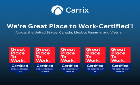 Carrix logra la certificación Great Place to Work 2026, en México, Canadá, EU, Panamá y Vietnam