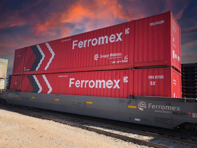 Ferromex moviliza el 62.18% de la carga de contenedores en abril