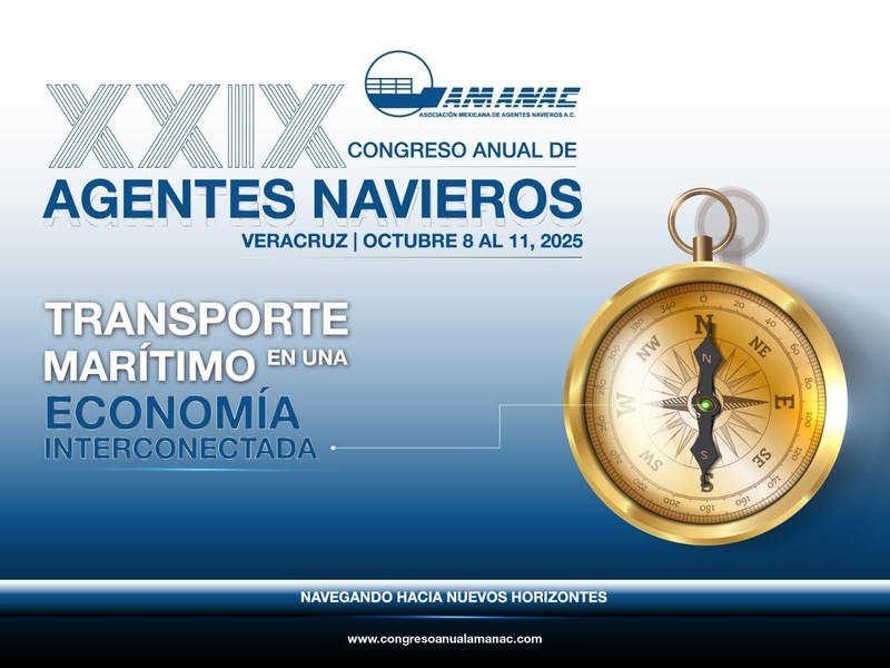 En Veracruz, puertos y navieras se reunirán durante el Congreso AMANAC 2025